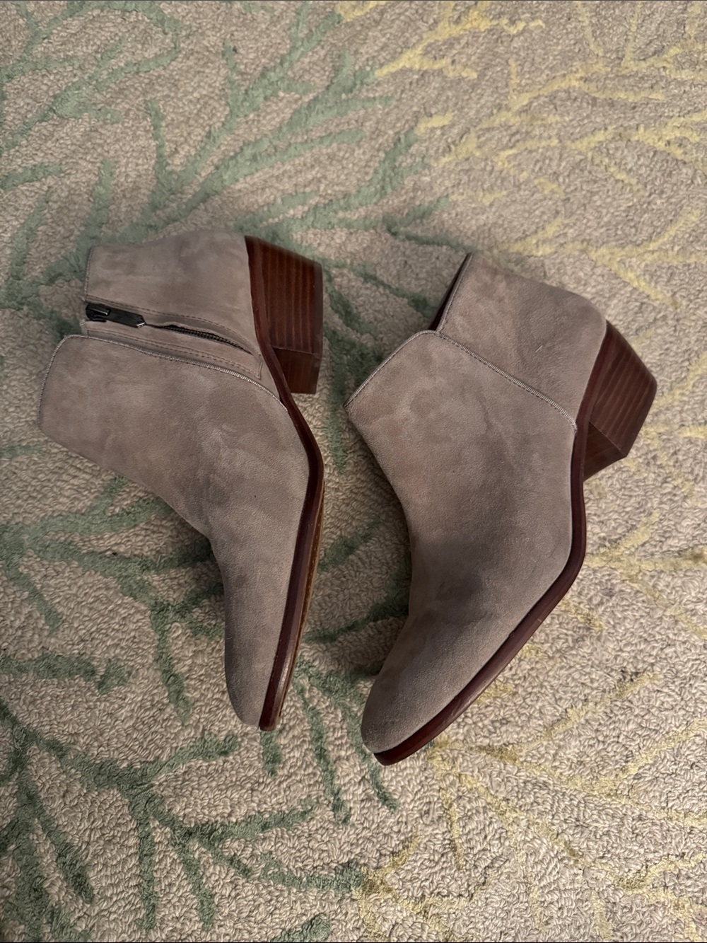Sam Edelman antico grey suede Petty Ankle Bootie 10